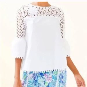 NWOT Lilly Pulitzer Chandler Top in Resort White Size M